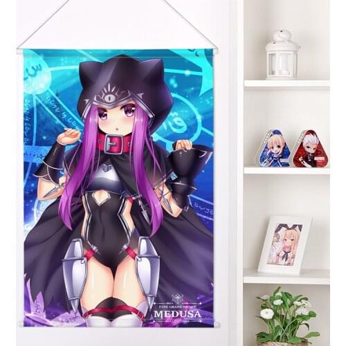 Flat New Japanese Anime Cartoon lily Peach Skin Velvet Wall Scroll Poster Print Wall Art ainting Cuadros