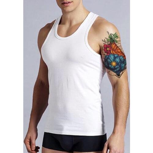 Cool Watercolor Temporary Tattoos Sticker for Geometric Color Flower Waterproof Tatoos Green Leaves for Women Man Tatto Body Art