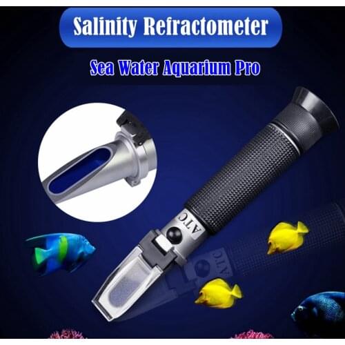 Salinity Refractometer for Seawater and Marine Fishkeeping Aquarium 0-100 PPT with Automatic Temperature Compensation