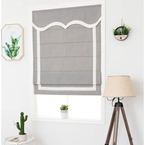 Roman Blinds Window Curtains Blackout Or Light Filtering Fabric Model RM05 Designs Manual Chain Control Customize Size Finished