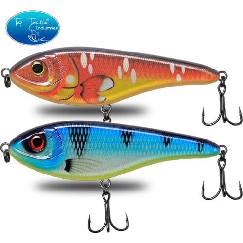 Slow sinking jerk bait fishing lure fpor bass 150mm 81g Muskie Pike Big VIB Fishing Lure Hard CFLURE Jerk bait Black Hooks