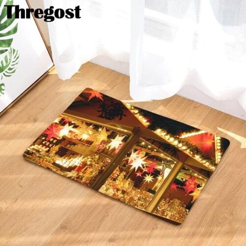Merry Christmas Door Mat Rug Office Chair Mats for Carpet Hallway Mat Welcome Rugs Microfiber Floor Carpet Absorbent Doormat