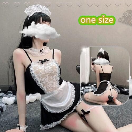 Sexy Skirt for Sex Maid Cosplay One Size Women Lace Erotic Costume Roleplay Underwear Sleep Dress Kawaii Lingerie Sexy Uniform