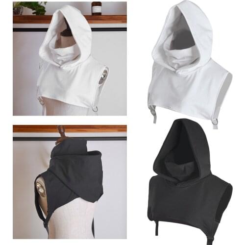 Stylish Stand Fake Collar High Hooded Cotton Women Men Hat Half Shirt Dickey
