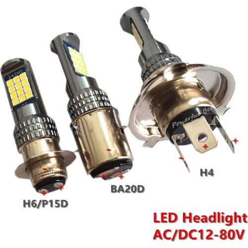 New power 36W super white 3030SMD motorcycle car bike LED headlight bulb H4 H6 BA20D p15d Hi/Lo beam headlamp 12-80V