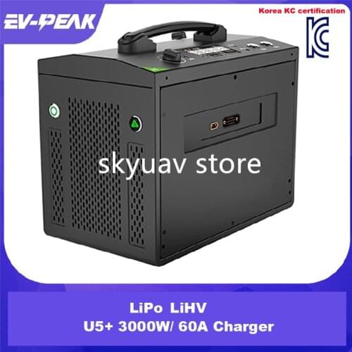 EV-PEAK U5+ 2400W 30A LiPo/LiHv Industry Drone Smart Balance Charger for 6S 10S12S 14S Battery charger-1pcs