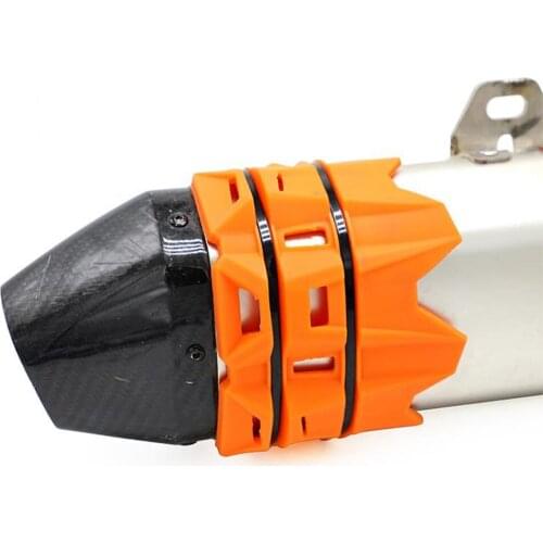 Universal Motorcycle Exhaust Muffler Protector Heat-resistant f/ Dirt Bike Black