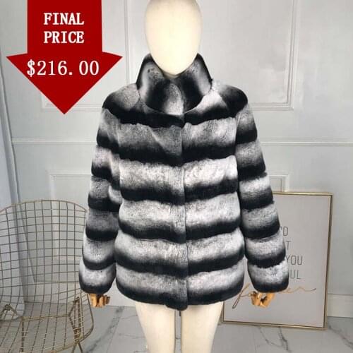 Hot sale women real natural rex rabbit fur coat high quality 100% genuine rex rabbit fur Stand Collar Luxury Natural Real Fur C