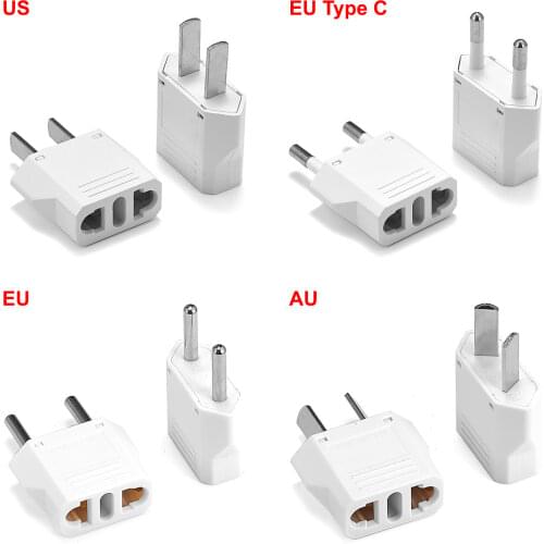 10pcs AU EU US Plug Adapter European Australia Chinese US to EU Travel Power Adapter Electric Plug Sockets AC Converter