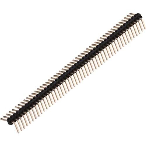 10Pcs Pitch 1.27mm 1x50 Pin 50 Pin Single Row Right Angle Male Pin Header Strip Connector