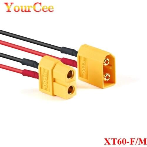 2Pcs / 1Pair AMASS XT60-F/M (male/female) Connector Plug With Wire Battery Plug Connector Charging Port DIY XT60-F XT60-M