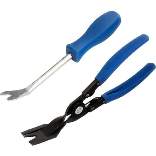 2pcs/Set Car Door Card Trim Clip Removing Pliers & Upholstery Panel Removal Tool Jaw Design High Quality Accessory Part For Cars