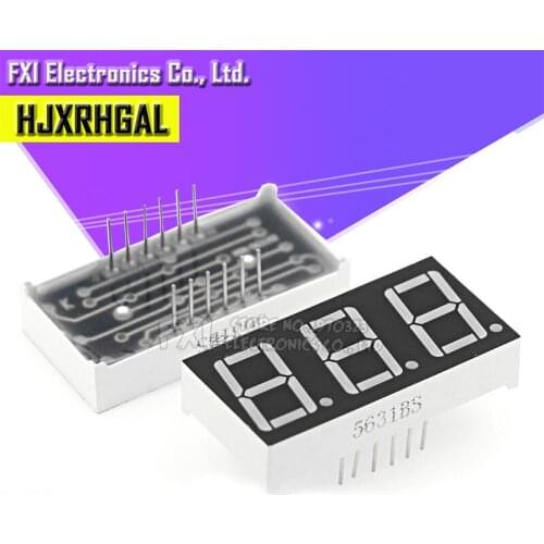 5pcs Digital tube segment common Anode Red 3 Bit digital Tube 0.56 inch hjxrhgal Red LED Display