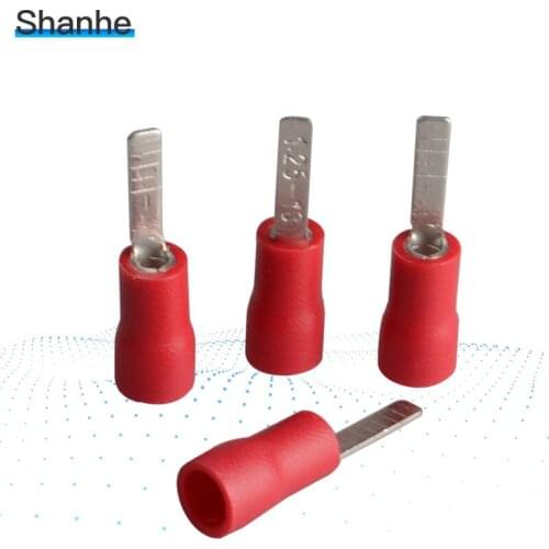 50PCS Sheet-shaped pre-insulated terminals / cold ends DBV1.25-11