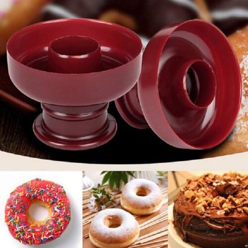 Large Plastic Donut Mold Non-Stick Cutter Mold Cake Chocolate Candy Biscuit Pastries Mould RE