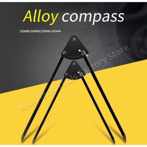 Large Carpenter Alloy Compasses 6/8/10/12 Inch Scribing Gauge Tool Woodworking Scriber High Hardness Industrial Alloy Gauge Tool