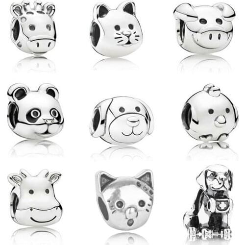 Charm Beads Zodiac Cute Animal Bull Deer Pig Alloy Bead Charm Fit Bracelet Charms Bracelets for Women Fashion DIY Jewelry Gift