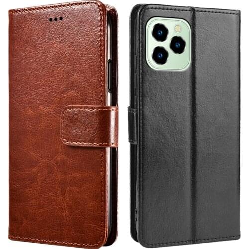 Vintage Leather Wallet Case For Oukitel C19 C21 C23 Pro Flip Cover Phone Coque on Capa Para aukitel Oukitel C21 C22 C18Pro Funda