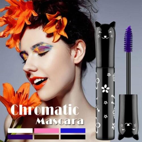Color Mascara Waterproof And Quick Dry Not Blooming Blue Purple Gold Black Curling Lengthen Long Eyelash Color Mascara Make up
