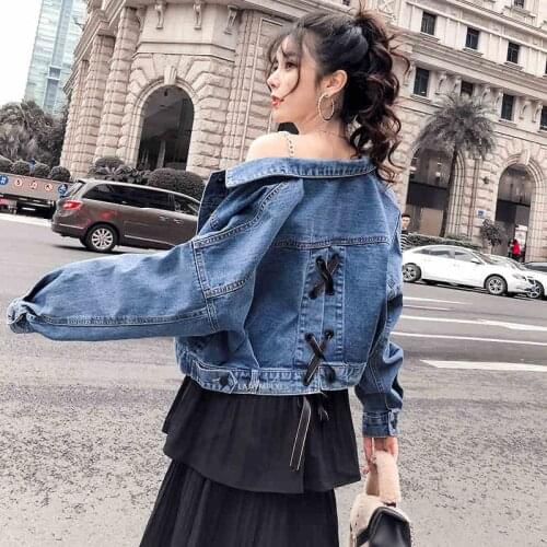 Denim Jacket Woman Loose Jeans Jacket Women Denim Jacket Oversize Crop Casual Summer Ladies Solid Female Women Jackets and Coats