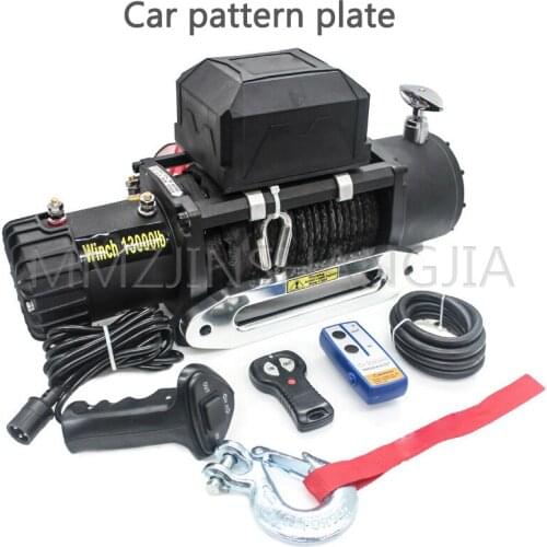 Electric Winch 13000 Pounds With Nylon Rope 12V/24V Car Winch Off-road Vehicle Tools Mud Marsh Anchored Rescue Beach Stranded