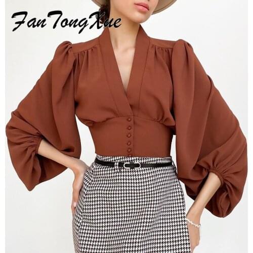 Fantongxue Womens Chiffon Blouses