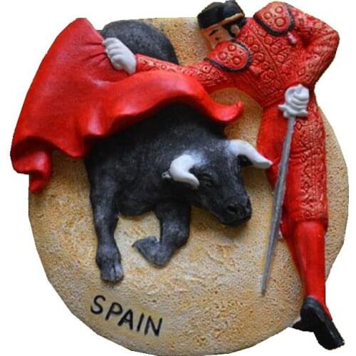 Spanish Bullfighter 3D Fridge Magnets World Travel Souvenirs Refrigerator Magnetic Sticker Home Decoration