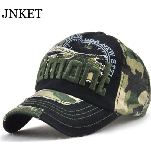 JNKET Outdoor Sports Camouflage Embroidery Unisex Baseball Cap Snapbacks Hats Casual Sunhat Army Cap Gorras Baseball
