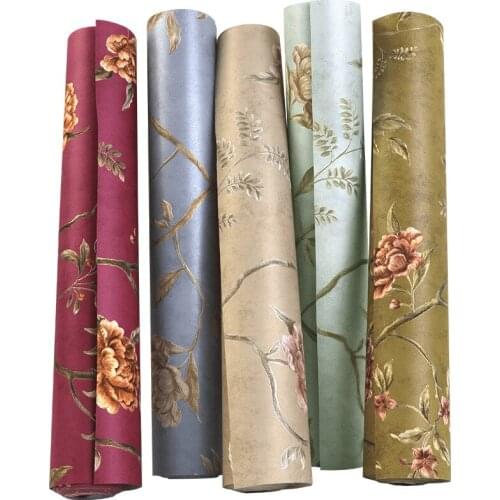Classic American wallpaper 3 d Pastoral non-woven living room bedroom home TV background wall wallpape