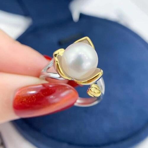 Flower 925 Sterling Silver Ring Finger Ring Settings Adjustable Ring Findings Jewelry Parts Fittings Accessories, 3pcs/lot