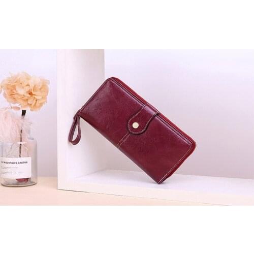 Hot Ladies Long Zipper Wallet Women Leather Clutch Multi-function Card Holder Purse Handbag