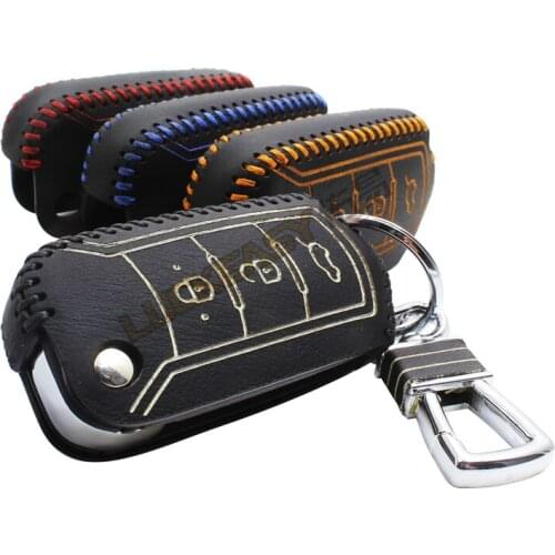 Luckeasy key luxgen trumpche ga3 ga5 2014 2015 Car Key leather wallet holder remote key cover