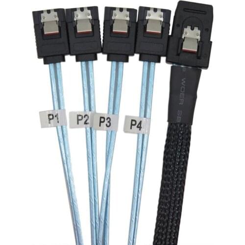 Mini SAS 36P SFF-8087 to SATA 7P Hard Disk Data Sync Server Breakout Cable Cord Computer Cables & Connectors переходник