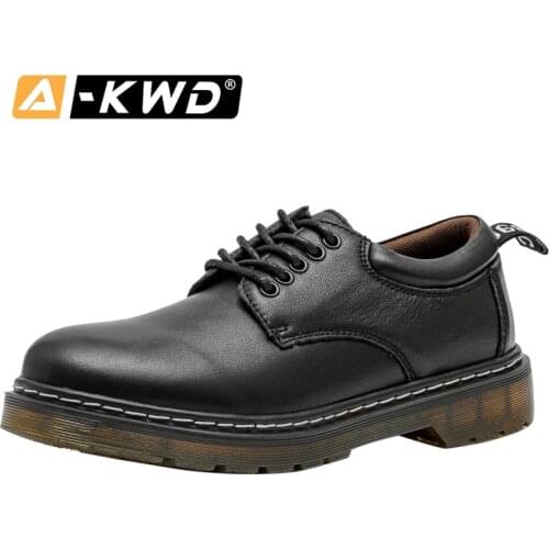 Fashion Shoes 2020 Lace-up Low Hop Men Boots Genuine Leather Soulier Homme Plus Size Shoes 45 Wear Resistent Men Loafers Shoes