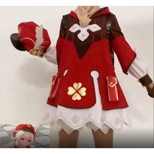 [Customize] Genshin Impact Klee Keli Lolita Dress Lovely Uniform Cosplay Costume Halloween Suit For Women Outfit New 2020
