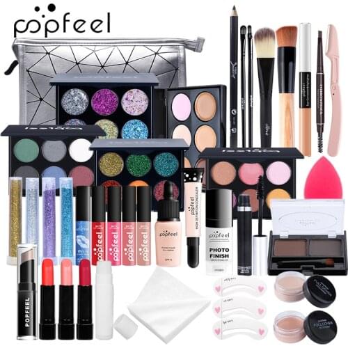 8-35Pcs Makeup Sets Full Cosmetic Kit Makeup Practice All In One Gift Box Eyeshadow Makeup Brushes Lip Gloss Shadows Make Up Set