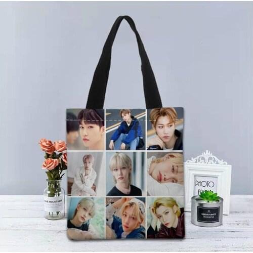 New Bag Stray Kids FELIX KPOP Handbag Fashion Printing Soft Open Pocket Casual Tote Double shoulder Strap For Women Student 0622