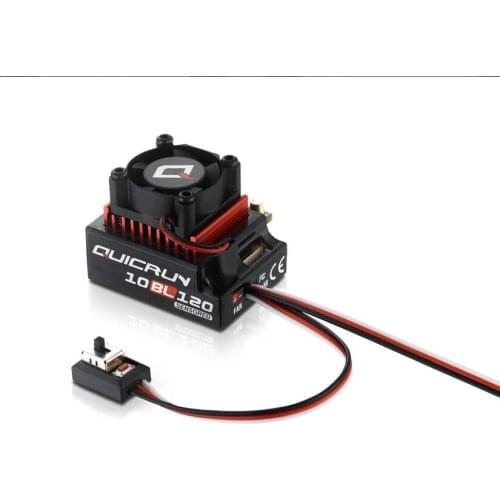 Original Hobbywing QUICRUN 10BL120 Sensored 120A 2-3S Lipo Speed Controller Brushless ESC for 1/10 1/12 RC Car