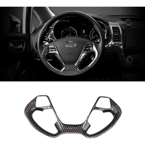 STEERING WHEEL TRIM DECAL SEQUINS COVER TRIM INTERIOR STICKER FOR KIA Forte K3 2014 2015 2016 2017 ACCESSORIES CAR-STYLING