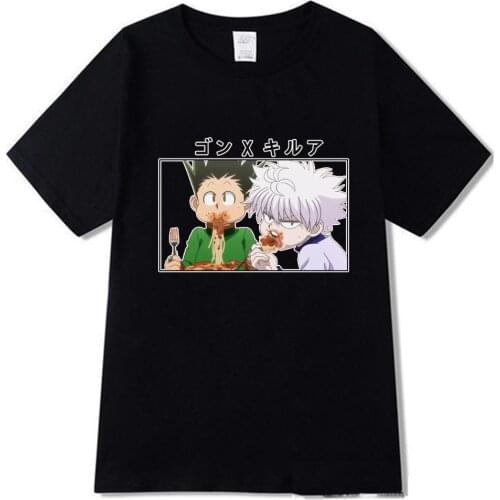 HUNTER X HUNTER Shirt Killua Zoldyck Cartoon Printed Short Sleeve Hiphop T-shirt