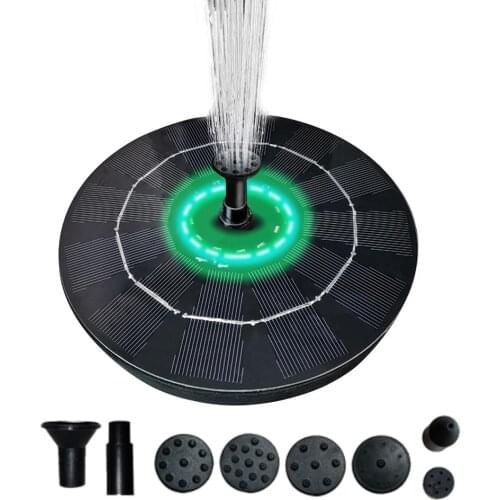 3W Garden Solar Water Fountain Pool Pond Waterfall Fountain Outdoor Decora Panel Bird Bath Floating Water Fountain Pump Fountai
