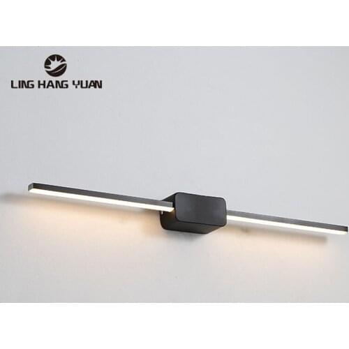 Modern Wall Lamp Bathroom Lamp Black White Sonces Wall Light Indoor Lighting Bathroom Mirror Front Light 40 60 80cm Bedside Lamp