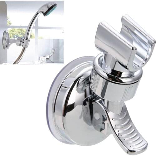 Universal Adjustable Hand Shower holder Suction cup holder Full Plating Shower Rail Head Holder Bathroom Bracket stable