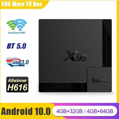 X96 Mate TV BOX Android 10.0 4G 64G 32G TV BOX Allwinner H616 Quad Core 2.4G/5G WiFi BT 5.0 FULL HD 4K TV Media Player X96 Mate