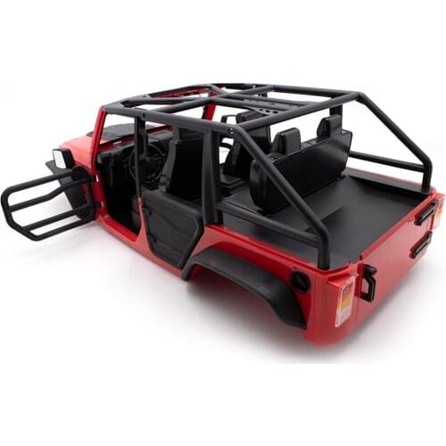 For KYX SCX10 II Jeep Wrangler Body RC Car Part DIY Front & Rear Half Door Tube Rail Door