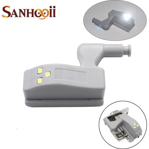 10pcs/lot Sanhooii Universal Kitchen Bedroom Living room Cabinet Cupboard Closet Wardrobe Hinge LED Light System Grey