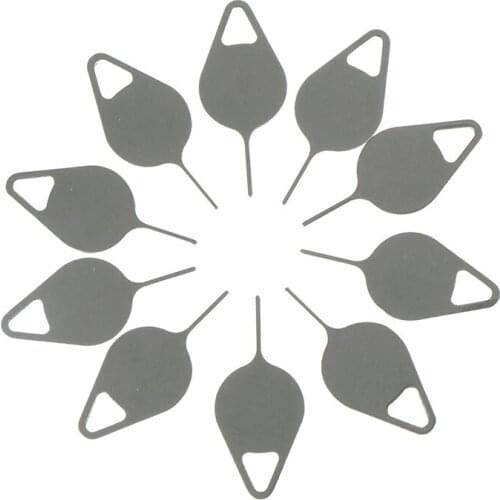 10PCS Sim Card Tray Removal Eject Pin Key Tool Stainless Steel Needle for Smart Phones Smartphone