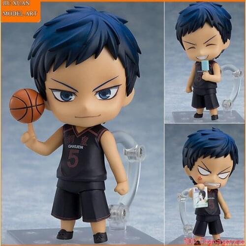100% Original: Anime Kurokos Basketball Aomine Daiki Q version figma PVC Action Figure Anime Figure Model Toys Figure Doll Gift