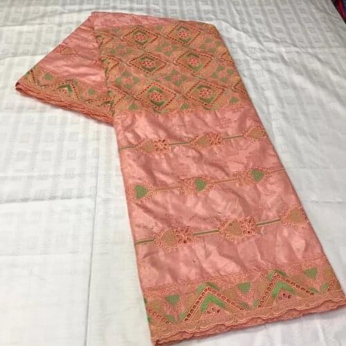 2020 African Atiku Bazin Lace Fabric Getzner Bazin Richer Lace Fabrics2.5Yards Mix Swiss Cotton Lace Textiles 2.5Yards For Dress