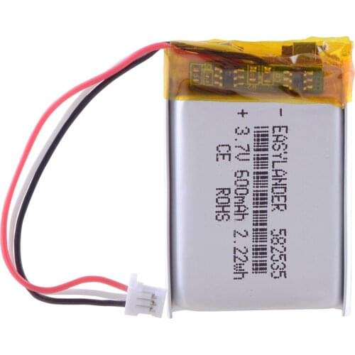 3pcs/Lot 3.7V 470mAh Rechargeable li-Polymer Battery For Transcend DrivePro 100 mp3 DVR GPS headephone 582535 602535 caram m1